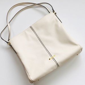 Anne Klein Pocketbook, Cream w/ Three Pockets